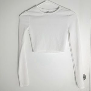 Long sleeve ribbed crop top